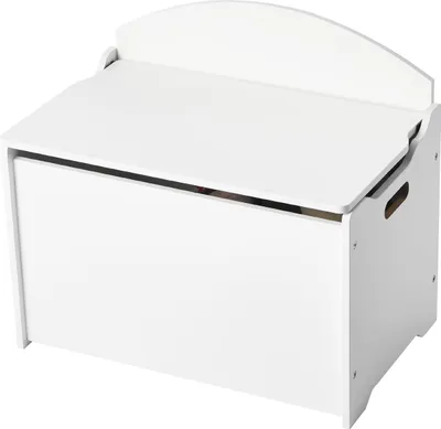 Obrázok produktu pre SucceBuy detská lavica s dreveným úložným priestorom, box na hračky s operadlom a bezpečnostným závesom, úložná komoda do detskej izby, obývačky alebo chodby, 597 x 368 x 545 mm, biela