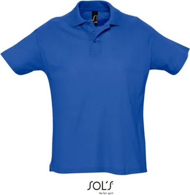 Image de SOLs 11342 | Polo d'été II hommes fentes latérales - Couleur : Bleu Royal - Taille : XL