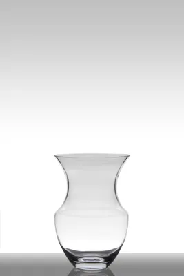 Produktbild von INNA-Glas Blumenvase Glas FINJA, Sanduhr - rund, klar, 26,5cm, Ø 18cm - Tischvase - Design Vase