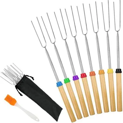 Immagine prodotto di Set di spiedini per barbecue - Design a forma di U - 8 pezzi - Metallo