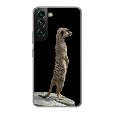 Produktbild von MuchoWow® Handyhülle Schutzhülle Hülle für Samsung Galaxy S22 Erdmännchen - Wilde Tiere - Schwarz Silikon Softcase Handy Hülle - Mobiltelefonhülle