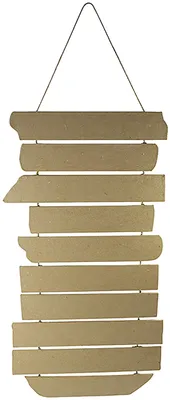 Richtungsschild aus Pappmaché, 27x0,6x65 cm, zum Dekorieren
