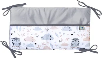 Obrázok produktu pre Pepi Organizér do detskej postieľky s medovým zamatom - 42 cm × 22 cm - taška na hračky do detskej postieľky na plienky - Forest Friends