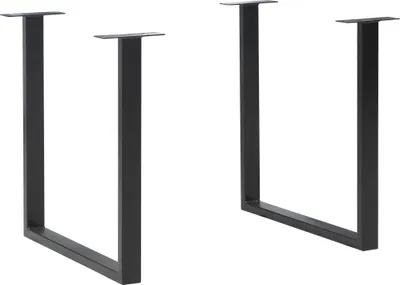 Image de Tischbein >Tables< in schwarz, Metall - 71x70,3x19,2cm (BxHxT)