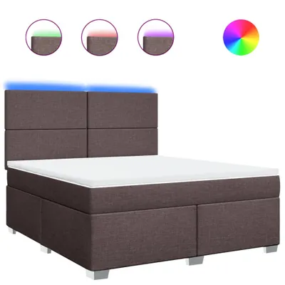 Produktbild von vidaXL Boxspringbett mit Matratze Dunkelbraun 180x200 cm Stoff