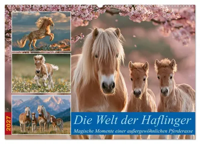 Produktbild von Die Welt der Haflinger (Wandkalender 2027 DIN A2 quer), CALVENDO Monatskalender