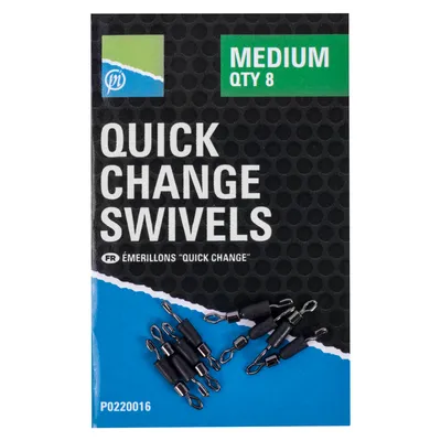 Produktbild von Preston Quick Change Swivels - 8 Schnellwechelwirbel, Größe:S