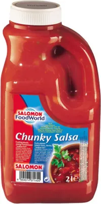 Verpackungsbild Salomon Chunky Salsa rot stückige Tomatensauce medium hot 2000ml