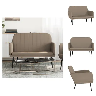 Image de vidaXL Banc Cappuccino-Brun 107x80x81 cm Similicuir - Bancs