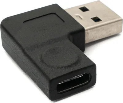 Immagine prodotto di SYSTEM-S Adattatore USB 3.1 da presa di tipo C a spina 3.0 di tipo A cavo angolato nero