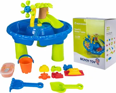Produktbild von Strandspielzeugset für Kinder - 22 Teile - Sandkübel - Schaufel - Sandkastenset - Spielzeug - ideales Geschenk
