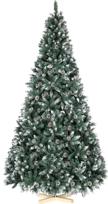 Produktbild von Kunst-Weihnachtsbaum mit Schnee – Kanadische Tanne – 240cm – Mit echten Tannenzapfen – Ohne Beleuchtung