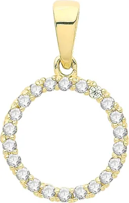 Image de Pendentif Femme Or 375/1000 avec Oxyde de Zirconium - 15mm*10mm; TRS34438