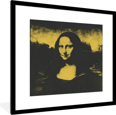 Produktbild von MuchoWow® MuchoWow® Gerahmtes Poster Mona Lisa - Leonardo da Vinci - Kunst 40x40 cm - Poster mit zchwarzem Bilderrahmen - Poster - Plakat im Rahmen