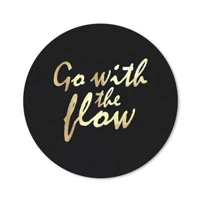 Produktbild von MuchoWow® Mauspad Mousepad Zitate - Entspannen - Gold - Schwarz 20x20 cm - Mousepads - Maus Mat - Pad - Mausunterlage - Schreibtischmatte
