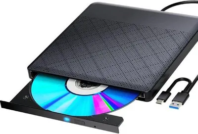 Productafbeelding van Famanu Externe Blu-ray-speler met USB 3.0 en Type-C - Draagbare DVD/BD-speler voor PC
