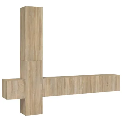 Produktbild von vidaXL 5-tlg. TV-Schrank-Set Sonoma-Eiche Holzwerkstoff