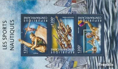 Produktbild von Briefmarken Zentralafrikanische Republik 2015 Mi 5545-5547 Kleinbogen (kompl. Ausgabe) postfrisch Wassersport