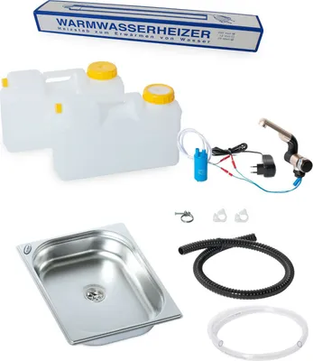 Immagine prodotto di 230V set tecnologico lavello da campeggio kit lavabo lavello camper casetta da giardino