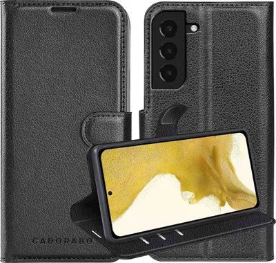 Obrázek produktu pro Cadorabo Case for Samsung Galaxy S22 PLUS in PHANTOM BLACK Ochranné pouzdro s magnetickým zavíráním, funkcí stojánku a flipovým krytem se slotem na karty Etui Mobile Flap Case Book Tasche