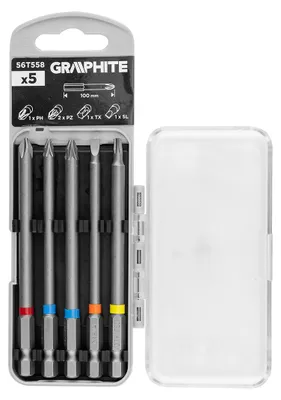 Obrázek produktu pro Sada bitů SL4 PH2 PZ1/2 TX20 100 mm 5 kusů