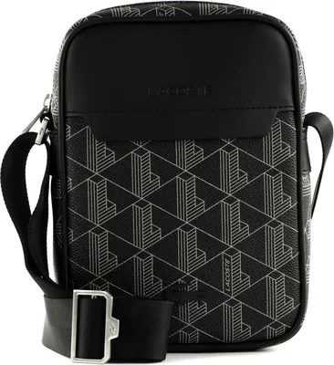 Immagine prodotto di LACOSTE borsa a tracolla The Blend vertical Camera Bag Monogram Noir Gris nero