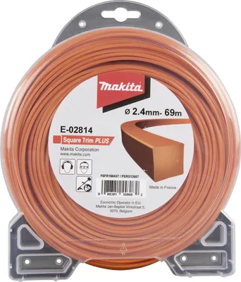 Produktbild von Makita Mähfaden 'Square Trim' Ø 2,4 mm - 69 m - Orange