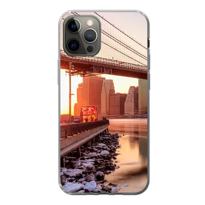 Produktbild von MuchoWow® Handyhülle Schutzhülle Hülle für iPhone 13 Pro New York - Brooklyn - Brücke Silikon Softcase Handy Hülle - Handy-Tasche