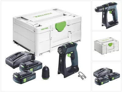 Image de Festool CXS 18 Perceuse-visseuse sans fil 18 V 40 Nm Brushless + 2x batterie 3,0 Ah + chargeur + Systainer