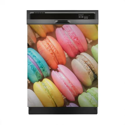 Produktbild von Aufkleber sticker 60x70 cm Dekorative folie Spülmaschine - bunte Macarons Dessert
