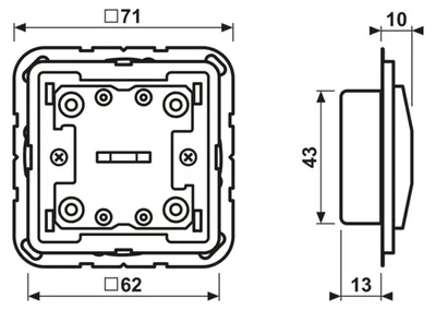 Immagine prodotto di Jung KNX-Taster Standard 1-fach LSCD10711ST (LSCD10711ST)
