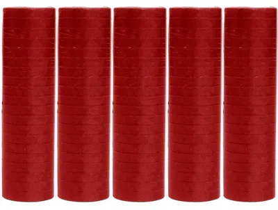 Produktbild von 5 Rollen Papier Luftschlangen bordeuax rot | schwer entflammbar
