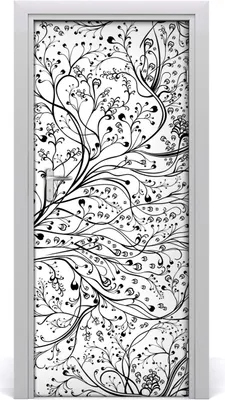 Produktbild von Tulup Türaufkleber 85x205 cm Dekorative Aufkleber Selbstklebend Wasserdichte Tapete Abnehmbar Schlafzimmer Wohnzimmer Wohnkultur - Furniertapetenkleister Zweige an der