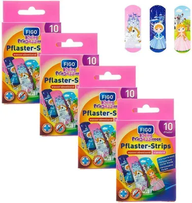 Obrázek produktu pro 40 Barevné dětské náplasti Náplasti pro děti Náplasti na rány Barevné malé princezny