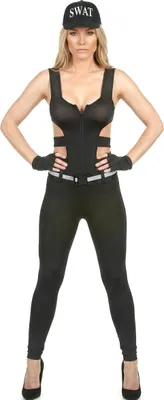 Produktbild von SWAT Agentin Damenkostüm schwarz-weiss - M