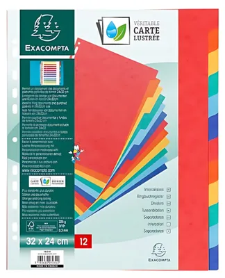 Zdjęcie produktu dla EXACOMPTA 7034E EXACOMPTA Karton-Register, 320 x 240 mm, 12-teilig