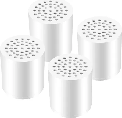 Produktbild von 4 Stück 20 Stufen Duschfilter Universal Ersatzpatrone Hartwasserreiniger entfernt Chlor, Schwermetalle, Eisen, andere Seile, Wasserenthärter mit hoher Leistung, Haut und Haar gesund