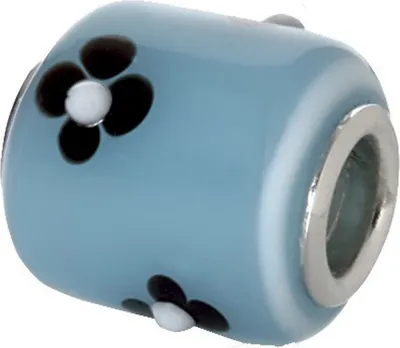 Produktbild von CEM Beads Glaskugel blau 925/-Silber CD723