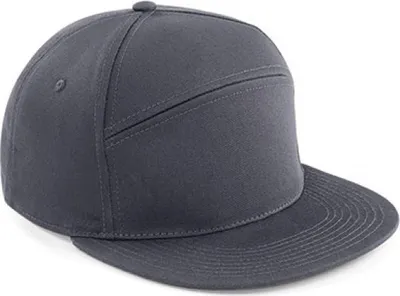 Produktbild von Beechfield B670 | Pitcher Basball Snapback Cap / Kappe - Farbe: Graphite Grey - Größe: One Size