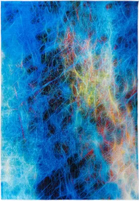 Obrázek produktu pro Barevný Koberec, Modrý Mazovia - Abstraktní Koberec do Obývacího Pokoje, Ložnice, Kanceláře - Lze Prát v Pračce - 160 x 230 cm