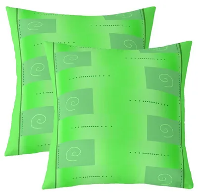 Zdjęcie produktu dla Poszewki na poduszki, geometryczne wzory, 40x40 cm, kolor zielony, zestaw 2 sztuk, materiał: poliester