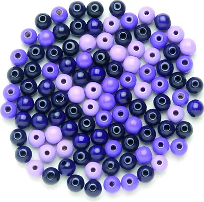 Produktbild von Glorex Holzperle lila mix 12 mm - 28 Stück