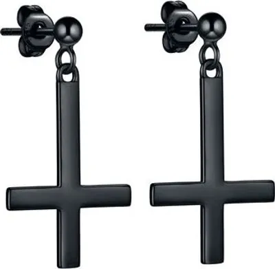 Produktbild von etNox Ohrstecker-Set Damen Black Cross schwarz Standard