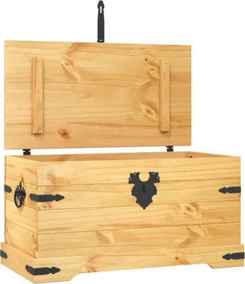 Zdjęcie produktu dla vidaXL Kufer w stylu meksykańskim z drewna sosnowego 91x49,5x47 cm