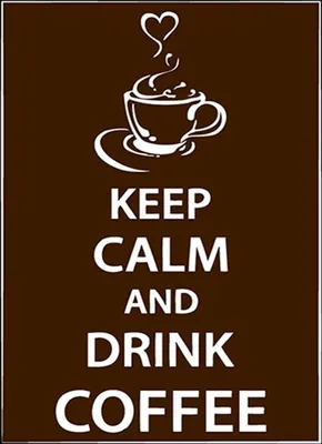 Produktbild von vianmo Holzschild 40x30 cm Keep Calm drink Coffee Kaffee
