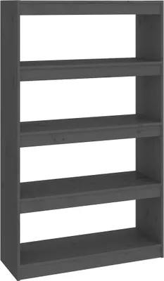 Obrázek produktu pro vidaXL Regál/rozdělovač pokojů šedý 80x30x135,5 cm z masivního borovicového dřeva