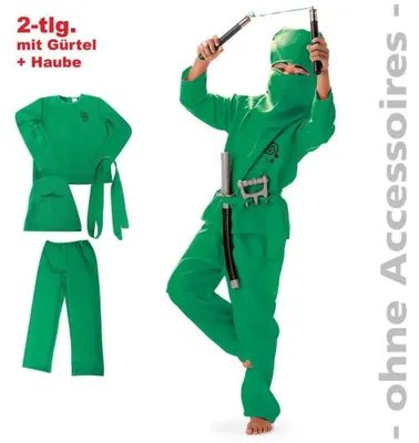 Produktbild von Fritz Fries FRIES - Green Ninja, 2-tlg. mit Gürtel + Haube, Gr. 140