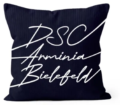 Produktbild von Arminia Bielefeld Kordkissen Schriftzug Arminia