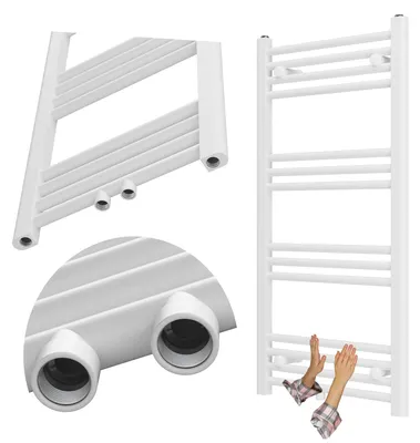 Immagine prodotto di Granitan - Termoarredo bagno - Scaldasalviette 100x50 cm - Radiatore bianco - 389 W - RAVEN