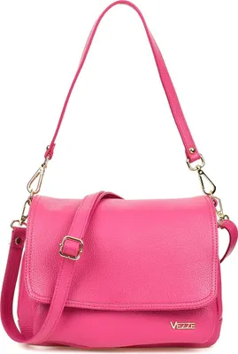 Obrázok produktu pre Vezze Fuchsia Kožená kabelka s ramenným popruhom